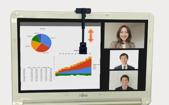 実際の映りを確認しながら、カメラを適切な角度に調整します。